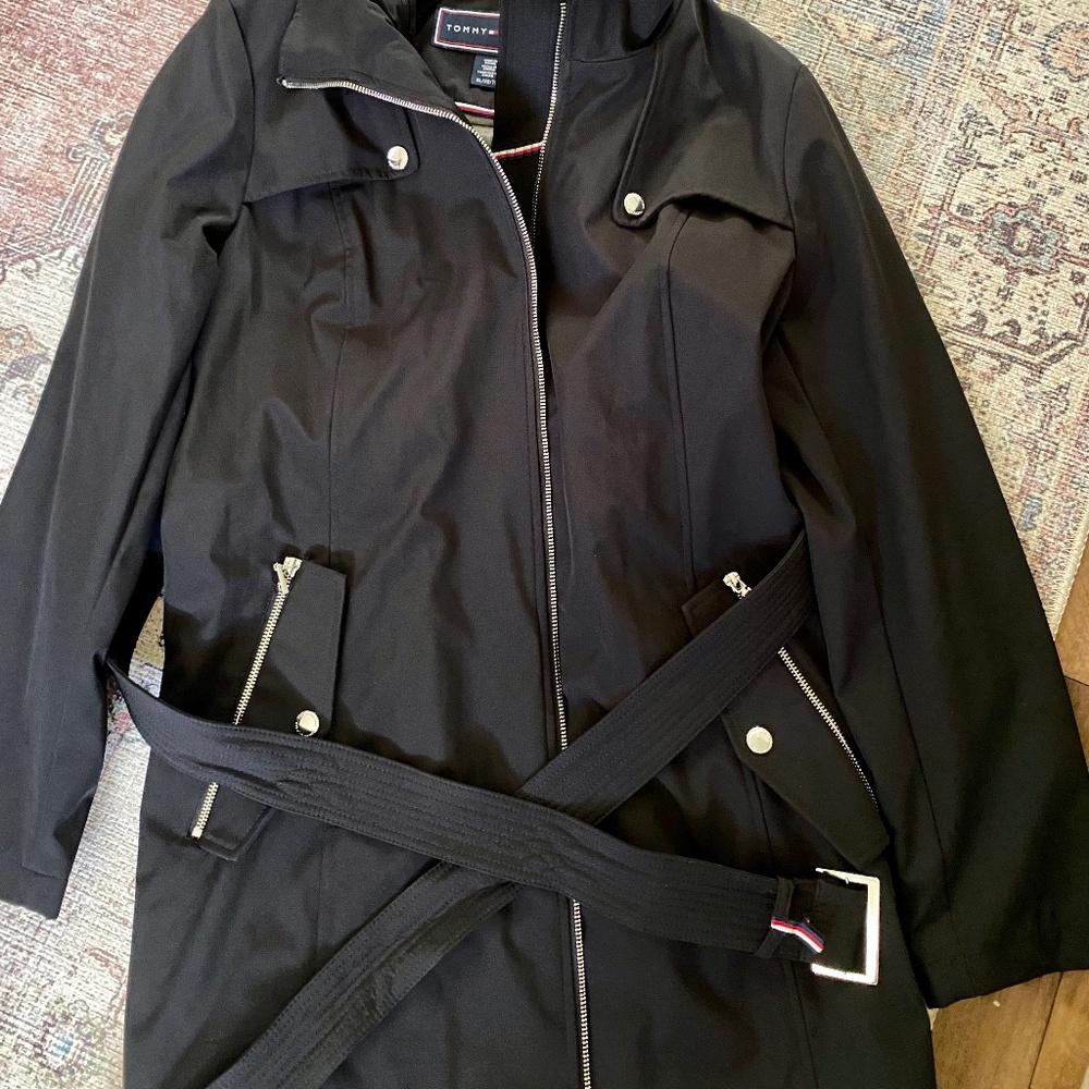 TOMMY HILFIGER Black Rain Trench coat
